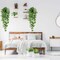 Fake Hanging Plants, 2pcs Artificial Hanging Plant, Faux Pothos Vines Hanging Plant Greenery for Wall Home Living Room Indoor Outdoor Decor (No Baskets)